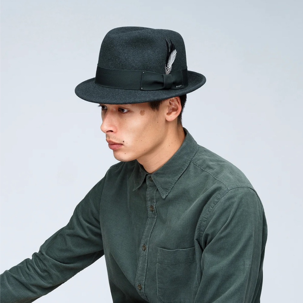 Bailey Tino Navy Blue Fedora Style Hat - Large